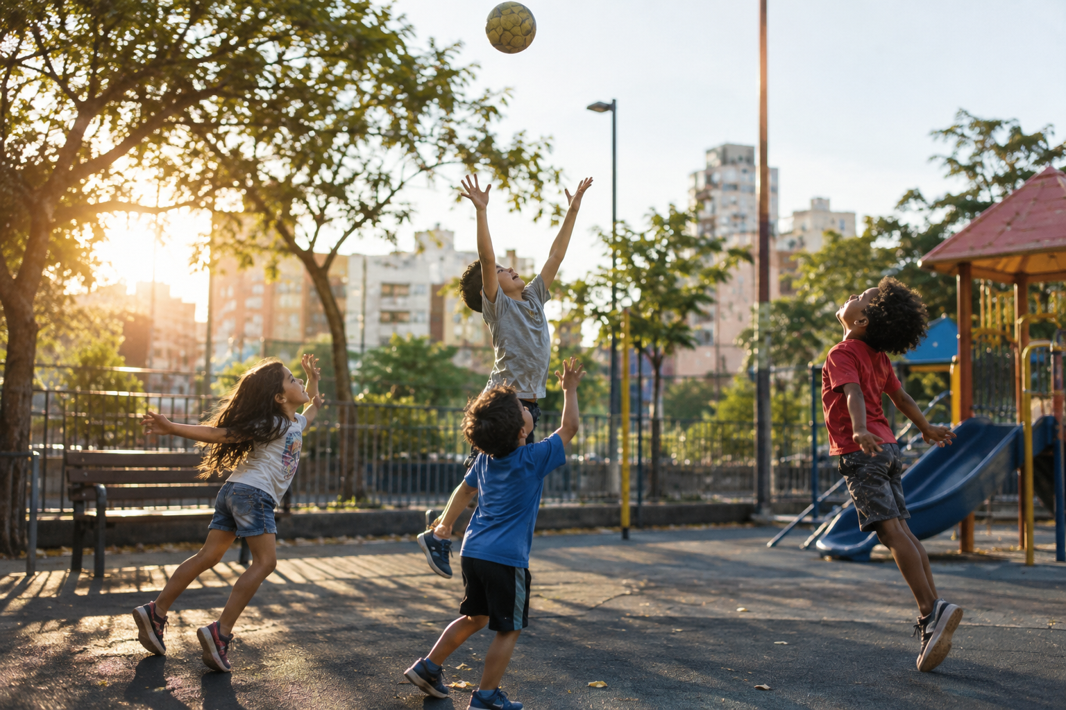 Crianças brincando em praça — Avaliação Neuropsicológica Infantil em Porto Alegre